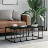Image de vidaXL Table basse noir 100x50x355 cm bois dingénierie 833378