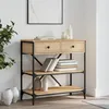 Image de vidaXL Table console chêne sonoma 75x345x75 cm bois dingénierie 833409