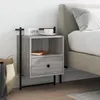 Image de Table De Chevet Murale Sonoma Gris 40x30x61cm Bois D'ingénierie Vidaxl