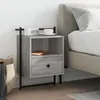 Image de vidaXL Table de chevet murale sonoma gris 40x30x61cm bois dingénierie 833439