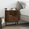 Image de Table De Chevet Murale Chêne Brun 40x30x61 Cm Bois D'ingénierie Vidaxl