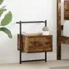 Image de Table De Chevet Murale 2 Pcs Chêne Fumé 35x30x51 Cm Vidaxl