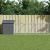 Image de vidaXL Niche pour chien avec toit anthracite acier galvanisé cage pour chien abri pour chien maison pour animaux cages 3189060