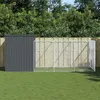 Image de vidaXL Niche pour chien avec cour anthracite 214x457x181 cm cage pour chien abri pour chien maison pour animaux cages 3189120