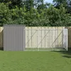 Image de vidaXL Niche pour chien avec cour gris clair 214x457x181 cm cage pour chien abri pour chien maison pour animaux cages 3189126