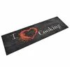 Image de Tapis De Cuisine Lavable Impression Cuisine Noir 45x150 Cm Vidaxl