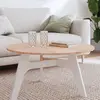Image de Dessus De Table Ø80x1,5 Cm Rond Bois Massif De Hêtre Vidaxl