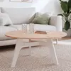 Image de Dessus De Table Ø90x1,5 Cm Rond Bois Massif De Hêtre Vidaxl