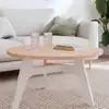 Image de Dessus De Table Ø80x2,5 Cm Rond Bois Massif De Hêtre Vidaxl