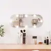 Image de Miroir Mural Avec Lumières Led 20x50 Cm Verre Ovale Vidaxl