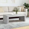 Image de Table Basse Gris Béton 102x50x36 Cm Bois D'ingénierie Vidaxl