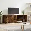 Image de Meuble Tv Chêne Fumé 120x34x37 Cm Bois D'ingénierie Vidaxl