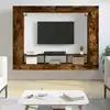 Image de Meuble Tv Chêne Fumé 152x22x113 Cm Bois D'ingénierie Vidaxl