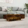 Image de Table Basse Chêne Fumé 100x49,5x31 Cm Bois D'ingénierie Vidaxl