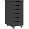 Image de Armoire Roulante Avec Tiroirs Moss Gris Bois De Pin Solide Vidaxl