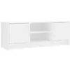 Image de Vidaxl meuble tv blanc 102x30x37,5 cm bois d'ingénierie