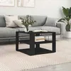 Image de vidaXL Table Basse Table dAppoint avec Rangement Bout de Canapé Meuble de Salon Salle de Séjour Intérieur Moderne Noir 834246