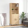 Image de Buffet Haut Chêne Sonoma 69,5x34x180 Cm Bois D'ingénierie Vidaxl