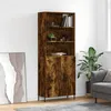 Image de Buffet Haut Chêne Fumé 69,5x34x180 Cm Bois D'ingénierie Vidaxl