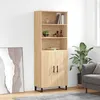 Image de Buffet Haut Chêne Sonoma 69,5x34x180 Cm Bois D'ingénierie Vidaxl