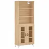Image de Buffet Haut Chêne Sonoma 69,5x34x180 Cm Bois D'ingénierie Vidaxl