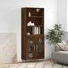 Image de Buffet Haut Chêne Marron 69,5x34x180 Cm Bois D'ingénierie Vidaxl