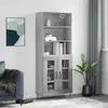 Image de Buffet Haut Sonoma Gris 69,5x34x180 Cm Bois D'ingénierie Vidaxl