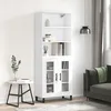 Image de Buffet Haut Blanc 69,5x34x180 Cm Bois D'ingénierie Vidaxl
