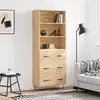 Image de Buffet Haut Chêne Sonoma 69,5x34x180 Cm Bois D'ingénierie Vidaxl