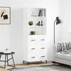 Image de vidaXL Buffet haut Blanc 695x34x180 cm Bois dingénierie 3189381