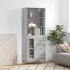 Image de Buffet Haut Sonoma Gris 69,5x34x180 Cm Bois D'ingénierie Vidaxl