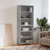 Image de Buffet Gris Béton 69,5x32,5x180 Cm Bois D'ingénierie Vidaxl