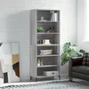 Image de Buffet Sonoma Gris 69,5x32,5x180 Cm Bois D'ingénierie Vidaxl