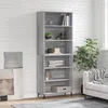 Image de Buffet Sonoma Gris 69,5x32,5x180 Cm Bois D'ingénierie Vidaxl