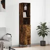 Image de Buffet Haut Chêne Fumé 34,5x34x180 Cm Bois D'ingénierie Vidaxl