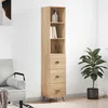 Image de Buffet Haut Chêne Sonoma 34,5x34x180 Cm Bois D'ingénierie Vidaxl