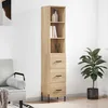 Image de Buffet Haut Chêne Sonoma 34,5x34x180 Cm Bois D'ingénierie Vidaxl