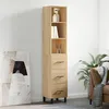 Image de Buffet Haut Chêne Sonoma 34,5x34x180 Cm Bois D'ingénierie Vidaxl