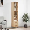 Image de Buffet Haut Chêne Sonoma 34,5x34x180 Cm Bois D'ingénierie Vidaxl