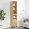Image de Buffet Haut Chêne Sonoma 34,5x34x180 Cm Bois D'ingénierie Vidaxl
