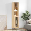 Image de Buffet Haut Chêne Sonoma 34,5x34x180 Cm Bois D'ingénierie Vidaxl
