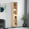 Image de Buffet Haut Chêne Sonoma 34,5x34x180 Cm Bois D'ingénierie Vidaxl