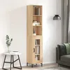 Image de Buffet Haut Chêne Sonoma 34,5x34x180 Cm Bois D'ingénierie Vidaxl