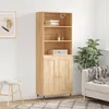 Image de Buffet Haut Chêne Sonoma 69,5x34x180 Cm Bois D'ingénierie Vidaxl