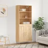 Image de Buffet Haut Chêne Sonoma 69,5x34x180 Cm Bois D'ingénierie Vidaxl