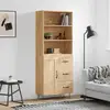 Image de Buffet Haut Chêne Sonoma 69,5x34x180 Cm Bois D'ingénierie Vidaxl