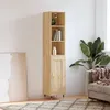 Image de Buffet Haut Chêne Sonoma 34,5x34x180 Cm Bois D'ingénierie Vidaxl