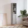 Image de Buffet Haut Sonoma Gris 34,5x34x180 Cm Bois D'ingénierie Vidaxl