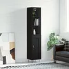 Image de Buffet Haut Noir 34,5x34x180 Cm Bois D'ingénierie Vidaxl