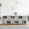 Image de Buffets 3 Pcs Sonoma Gris Bois D'ingénierie Vidaxl